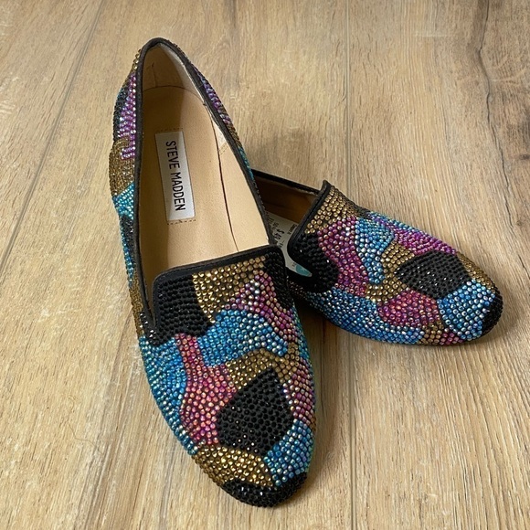 Steve Madden Concord Multi Rhinestone flats Size 7.5 - Picture 3 of 10